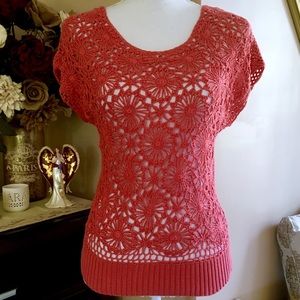 🍑Maurice’s Dark Coral Layering Knit Top🍑